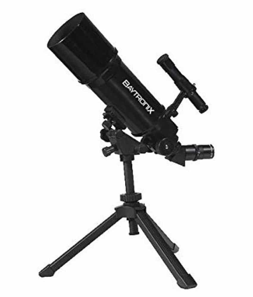 Black TwinStar AstroMark 80mm 16-40x Power Portable Refractor Telescope